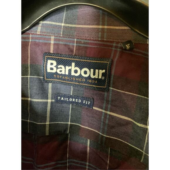 Barbour Connel shirt plaid button down tailored fit men's size large - Picture 3 of 6